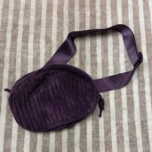 Purple Textured Crossbody Bag